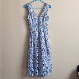 Long dress, open back and front